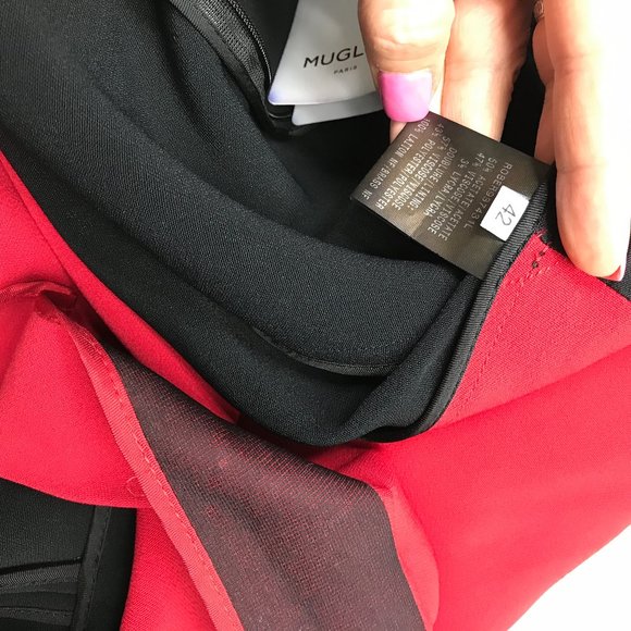 Auc Thierry Mugler Asymmetric Chain Halter Dress FR42 - Picture 10 of 15